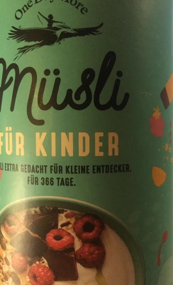 Müsli für Kinder (muesli pour les enfants)