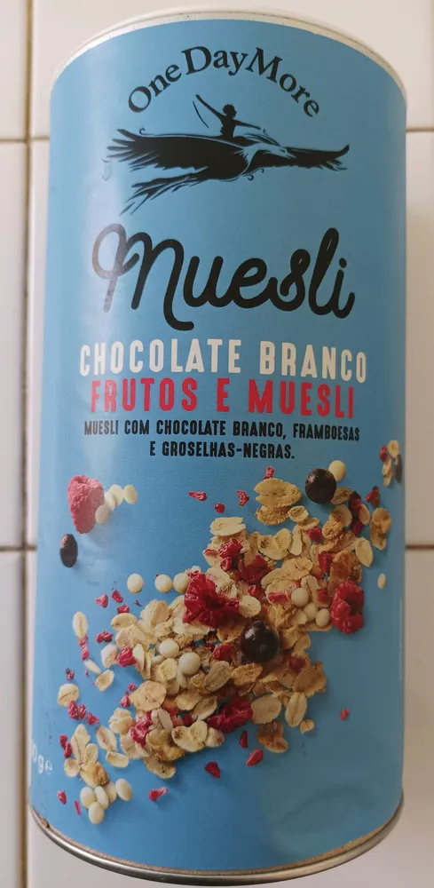 Muesli Chocolate Branco Frutos e Muesli