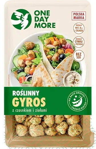 Roślinny gyros z czosnkiem i ziołami