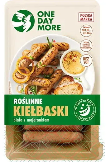 Roślinne kiełbaski białe z majerankiem
