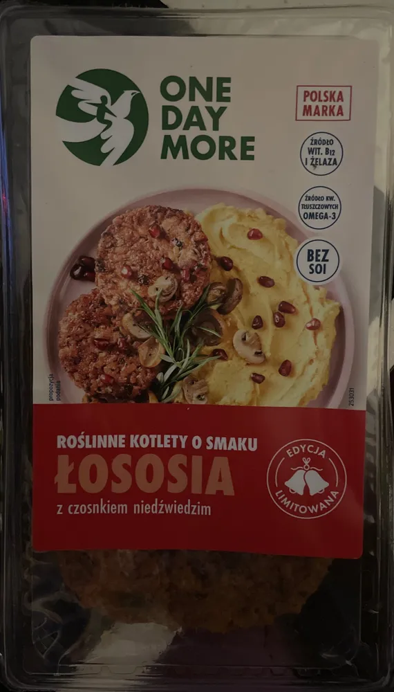 Roślinne kotlety o smaku łososia z czosnkiem niedźwiedzim