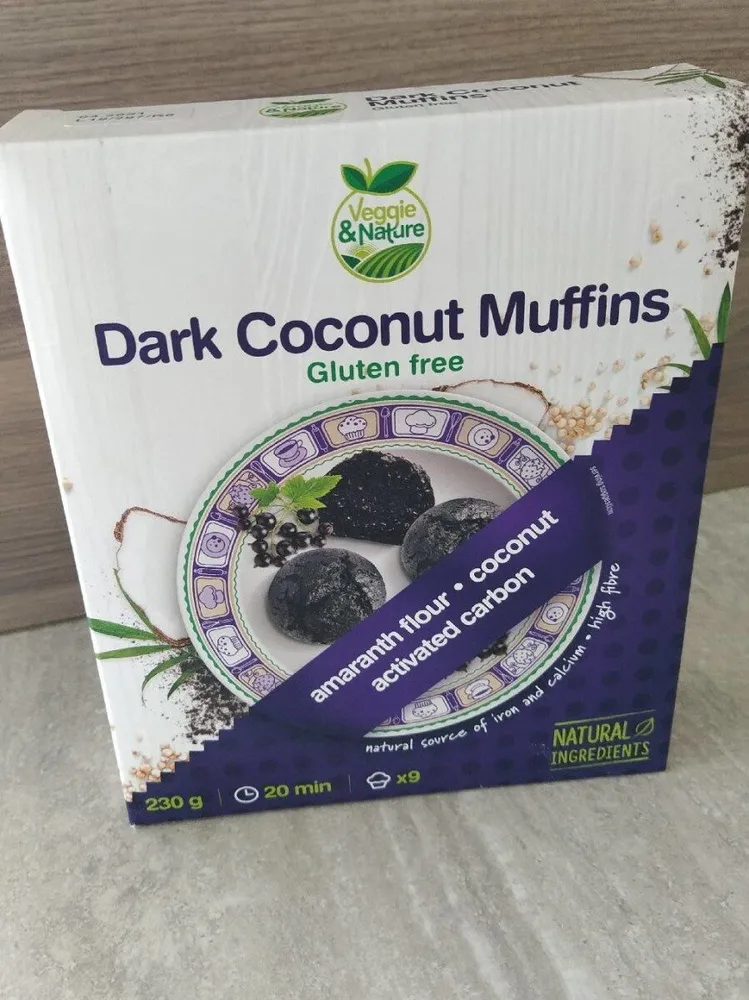 Dark coconut muffins