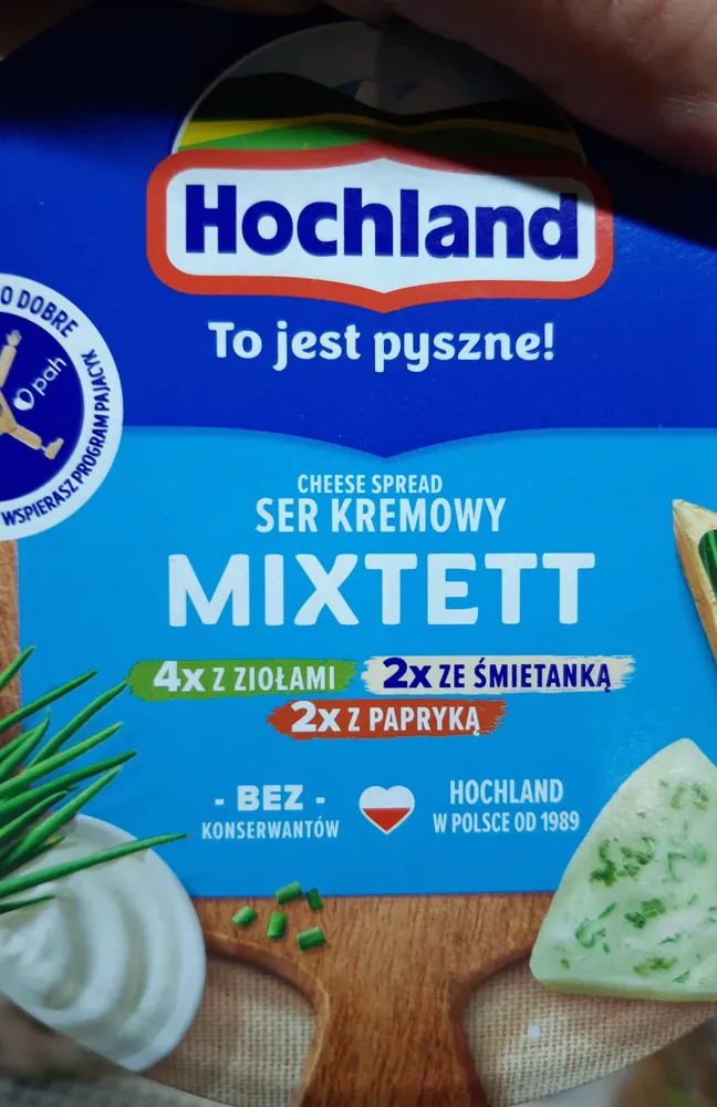 Ser kremowy Mixtett 4x z ziołami, 2x ze śmietanką, 2x z papryką