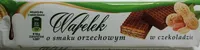 Wafelek o smaku orzechowym w czekoladzie