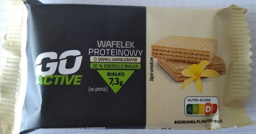 Wafelek proteinowy o smaku waniliowym