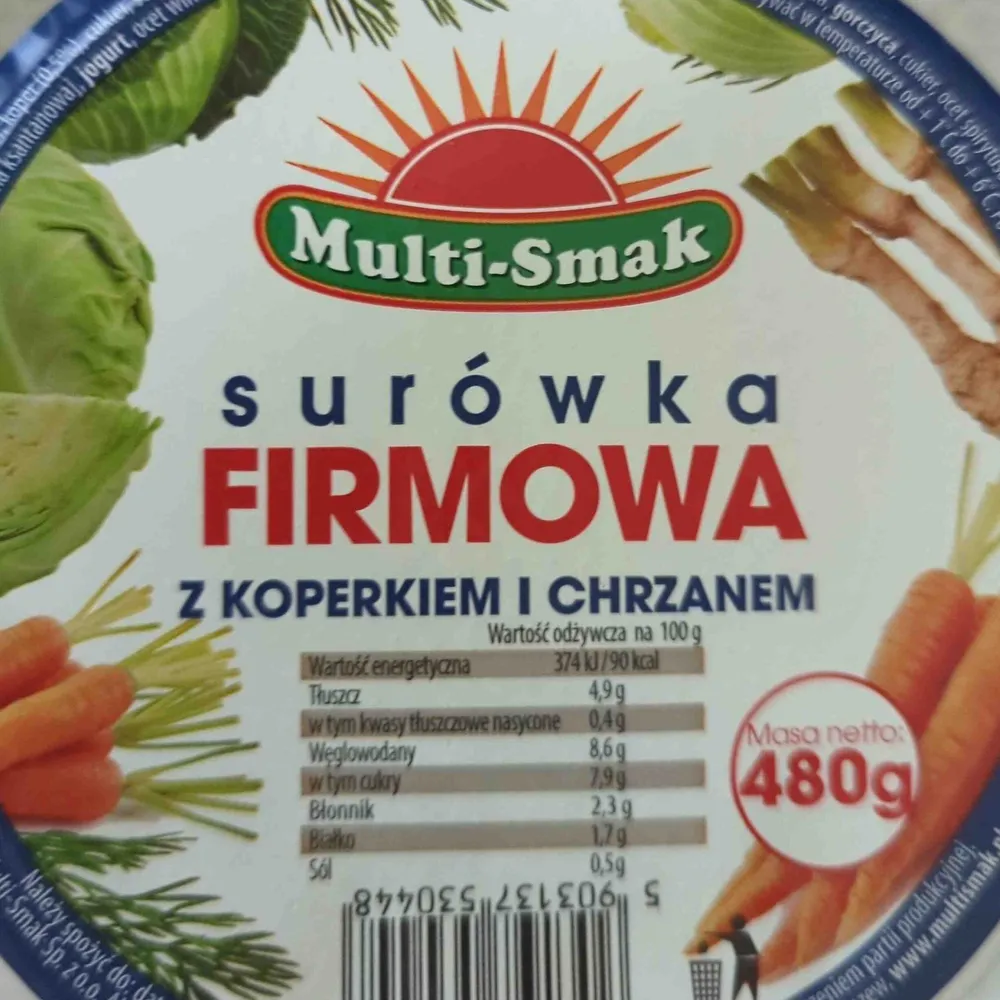 Surówka firmowany  z koperkiem i chranem