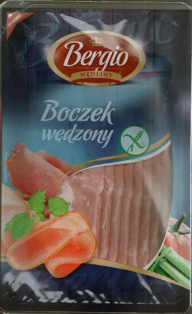 Boczek wędzony, plastry