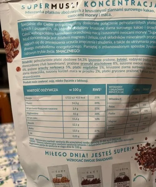 Supermuesli  koncetracja