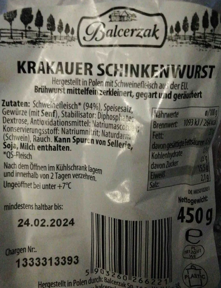 Krakauer Schinkenwurst