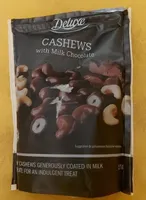 Noix de cajou enrobées de 50% de chocolat  au lait