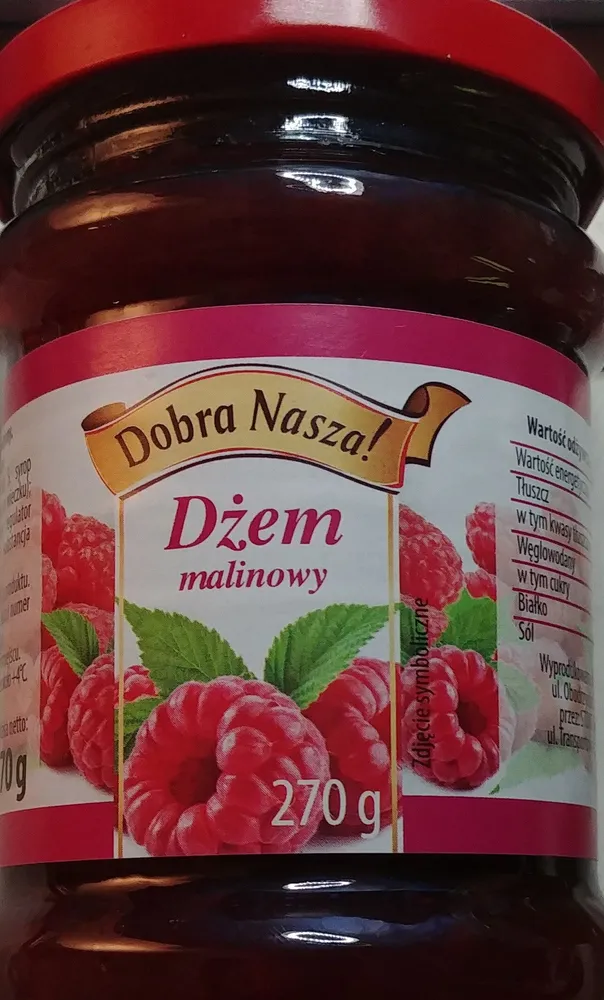 Dżem malinowy niskosłodzony