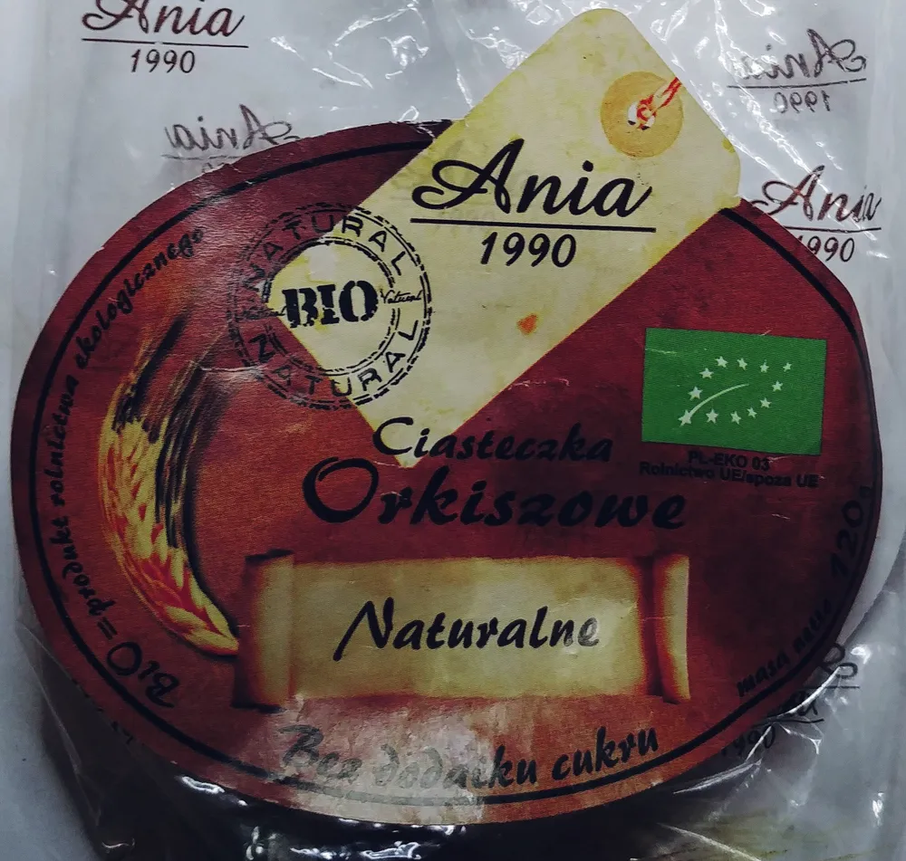 Ciasteczka orkiszowe Bio