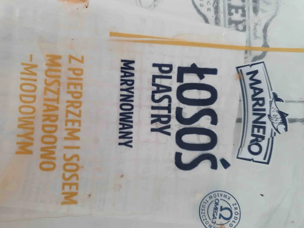 Łosoś plastry marynowany z pieprzem i sosem musztardowo-miodowym