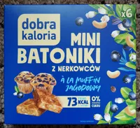 Mini batoniki z nerkowcow à la muffin jagodowy
