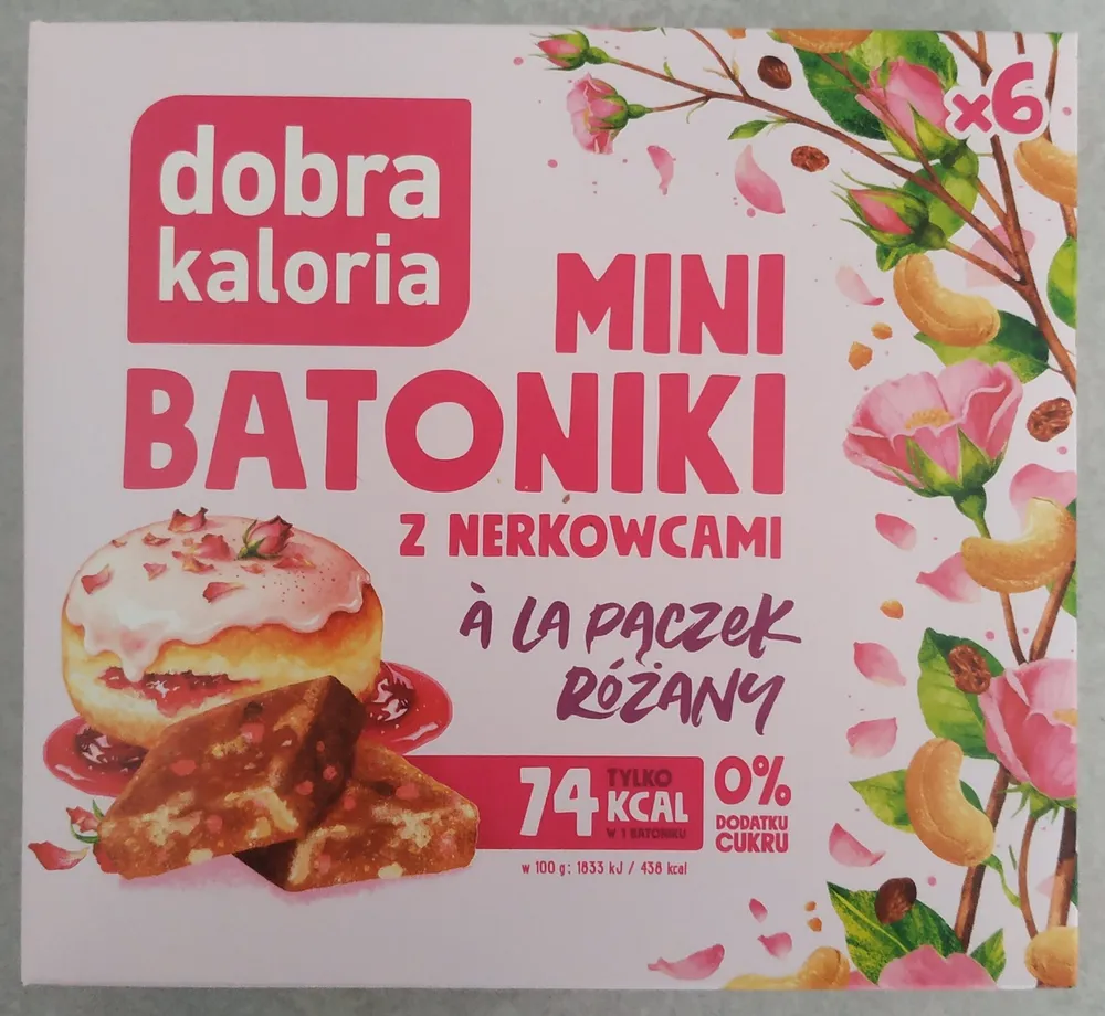 Mini batoniki z nerkowcami à la pączek różany