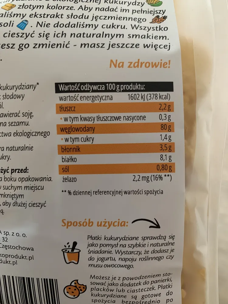 Płatki kukurydziane