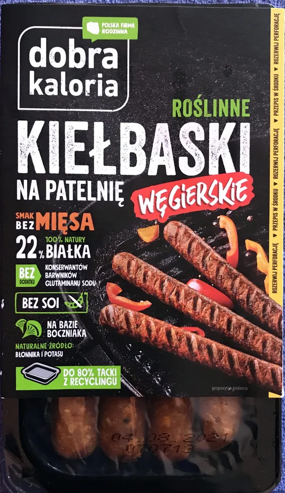 Roślinne kiełbaski węgierskie na patelnię