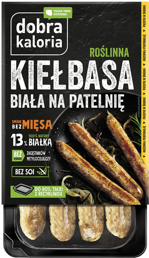 Roślinna kiełbasa biała na patelnię