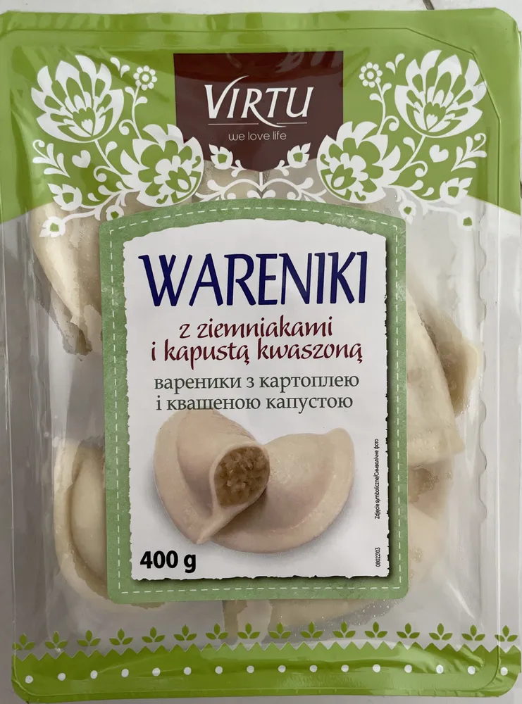 Wareniki z ziemniakami i kapustą kwaszoną