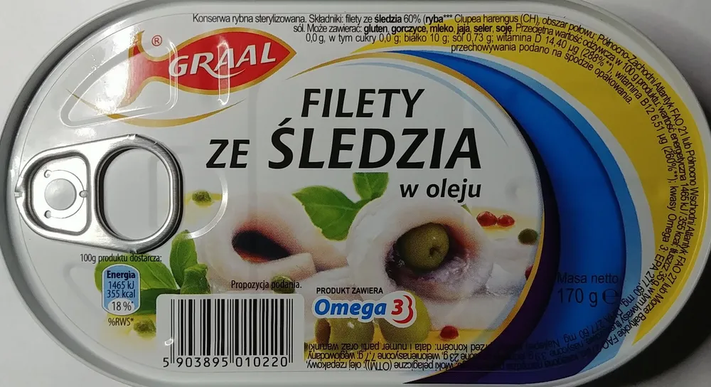 Filety że śledzia w oleju