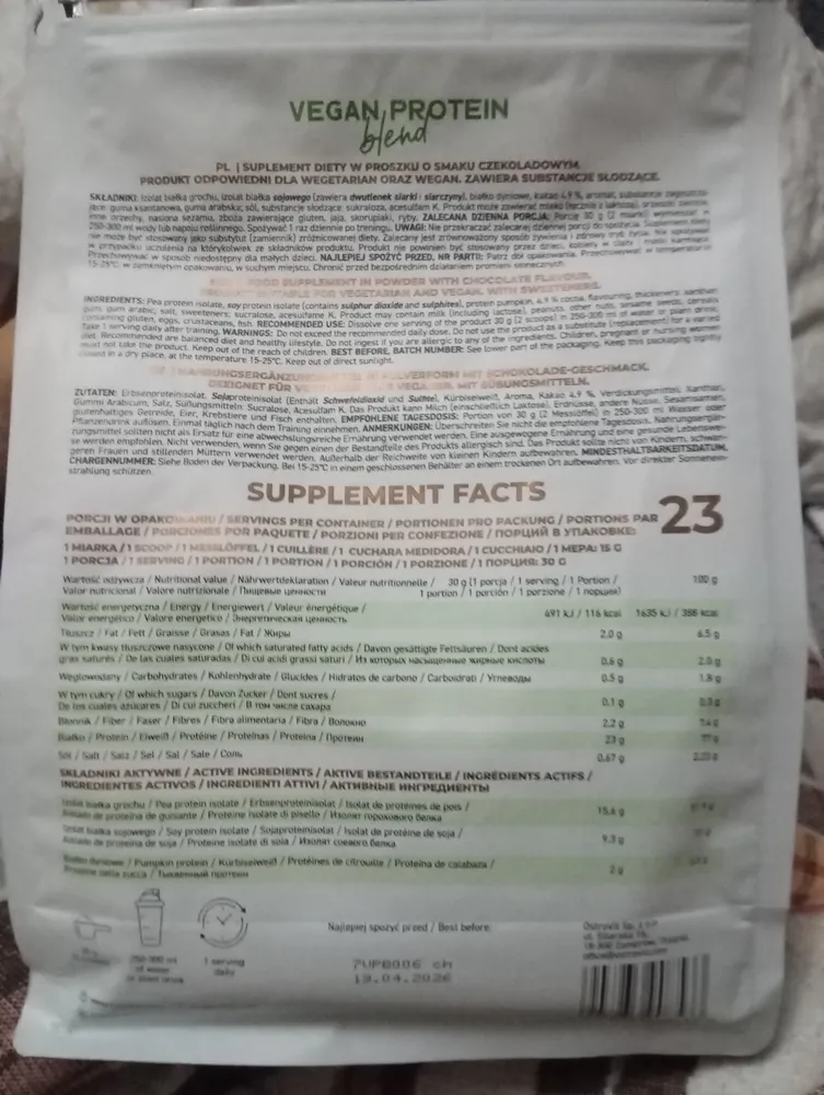 Vegan Protein Blend Chocolate