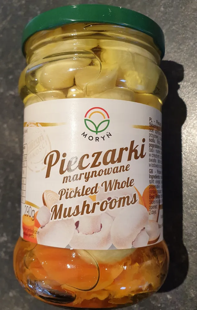 Pickled whole mushrooms