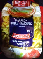 Makaron fusilli-świderek z kurkumą