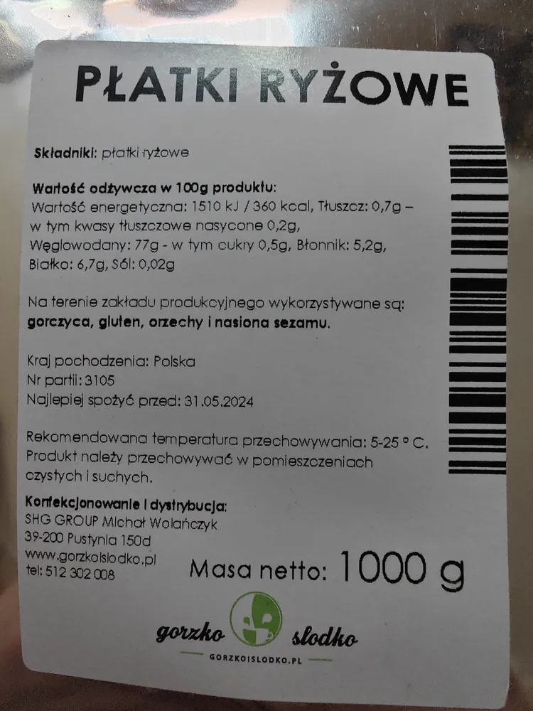 Płatki ryżowe