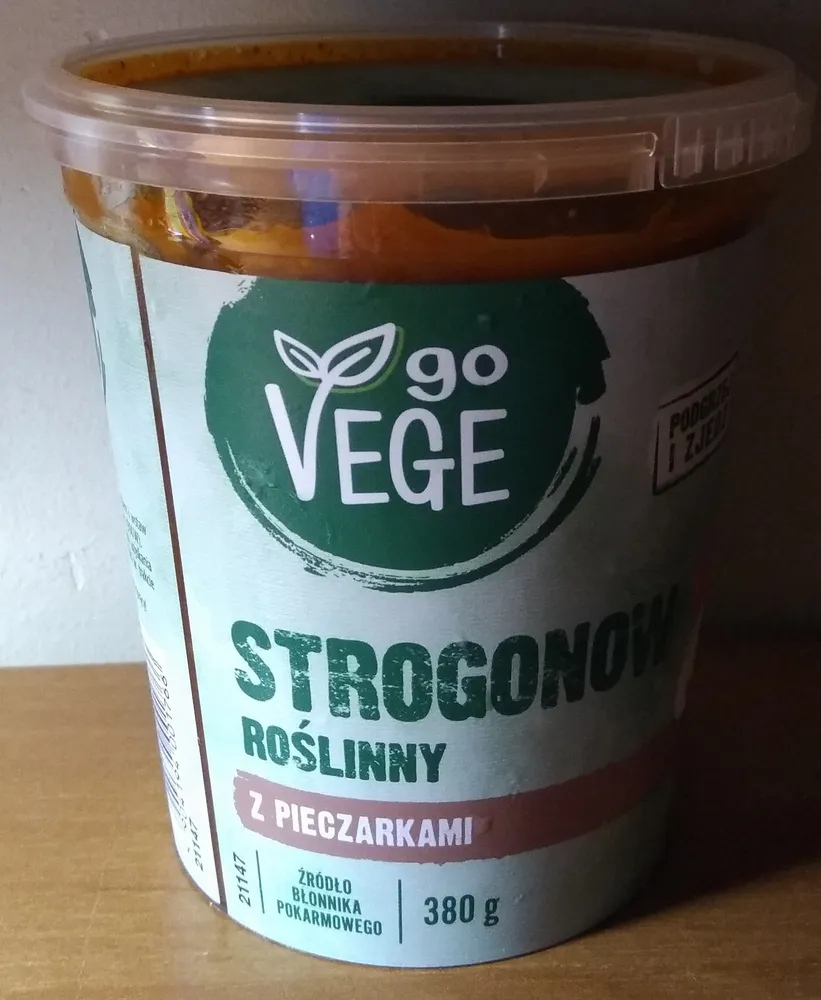 Strogonow roślinny z pieczarkami