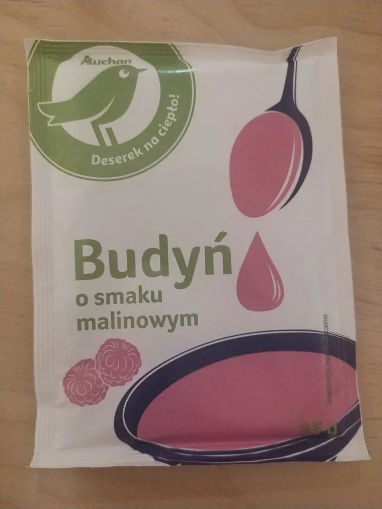 Budyń o smaku malinowym