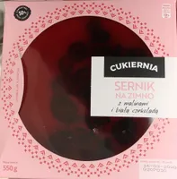 Sernik na zimno z malinami i białą czekoladą