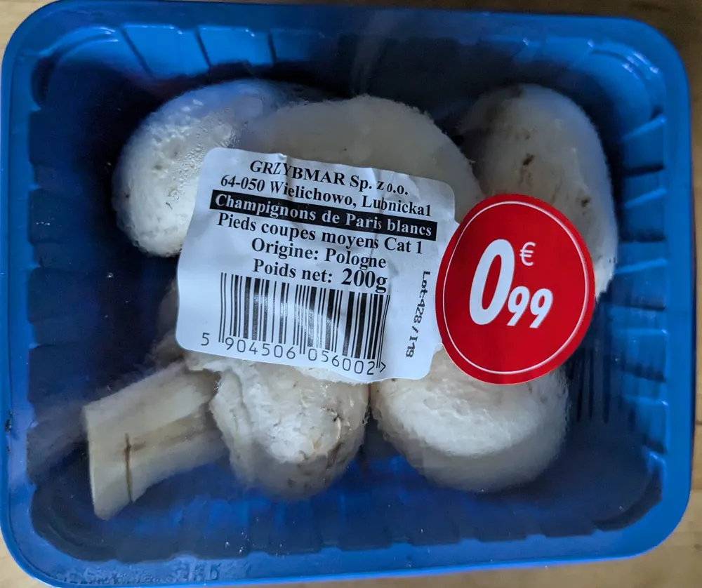 Champignons de Paris blancs