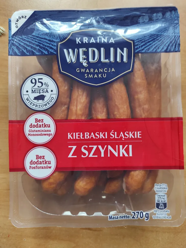 Kiełbaski śląskie z szynki