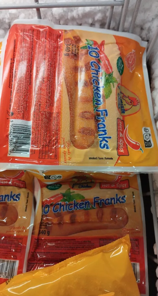10 chicken franks