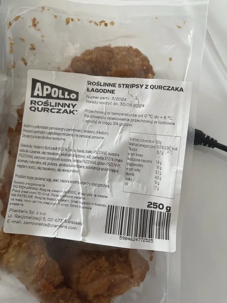 Roślinne Stripsy Z Qurczaka Łagodne