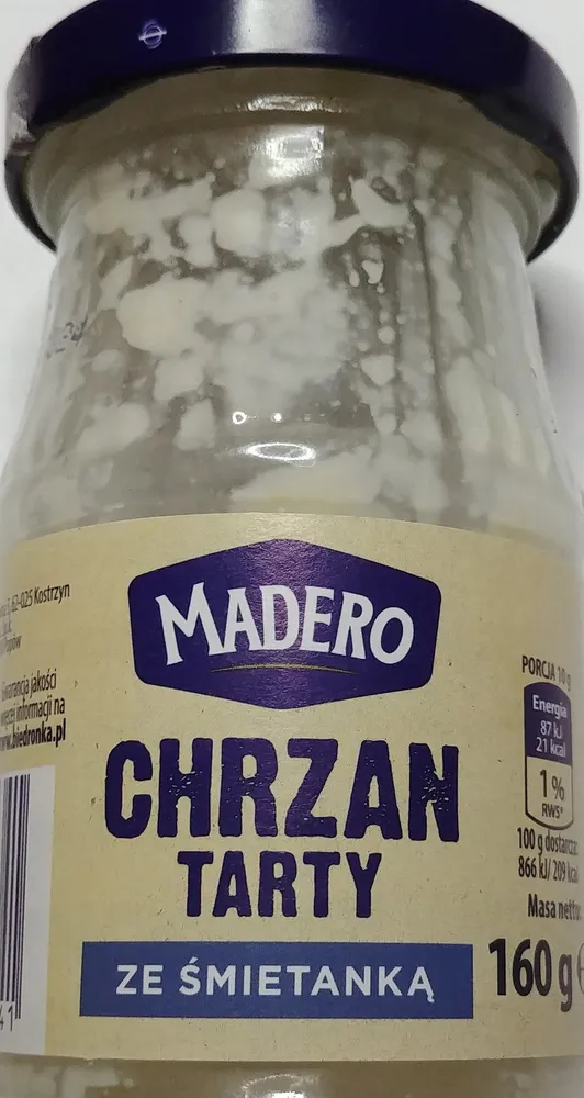 Chrzan tarty że śmietanką