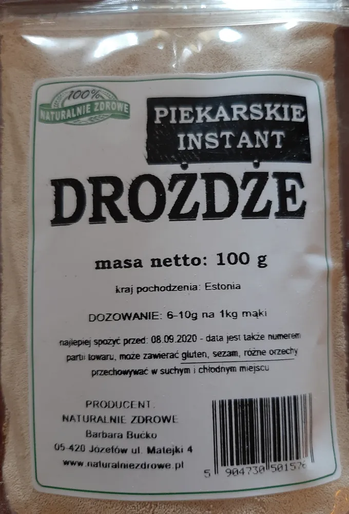 Drożdże piekarskie instant, suche