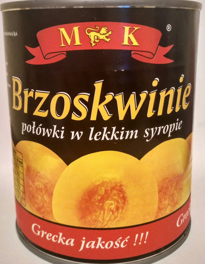 Brzoskwinie połówki w lekkim syropie