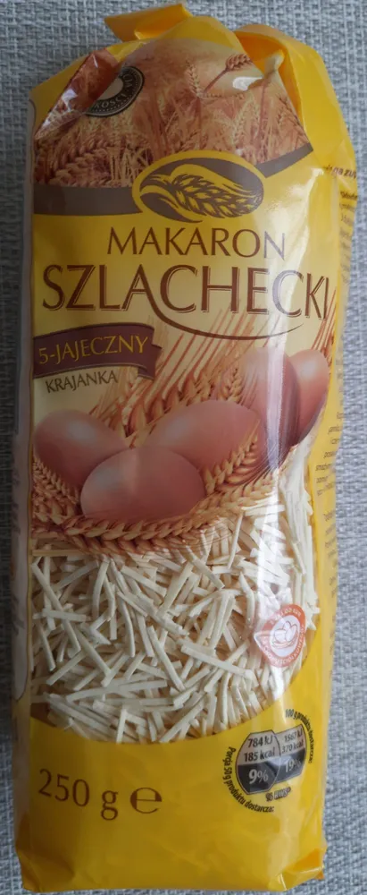 Makaron Szlachecki 5-jajeczny. Krajanka