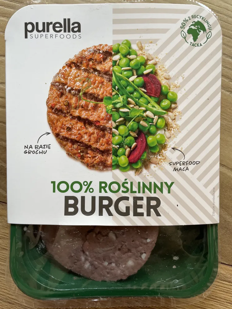 100% roślinny burger