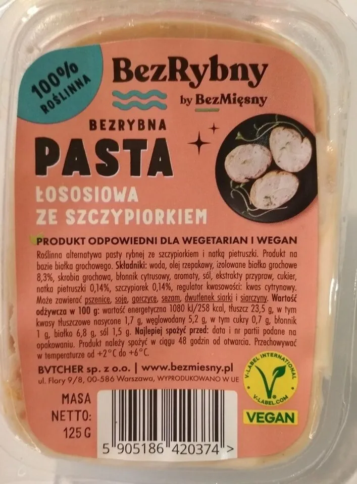 Bezrybna pasta łososiowa ze szczypiorkiem