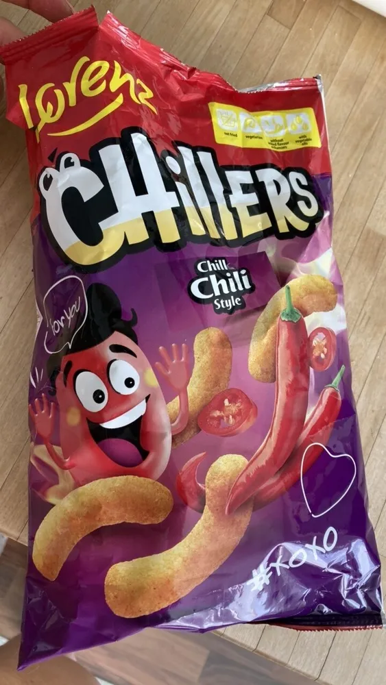 Corn snack with chilli flavour