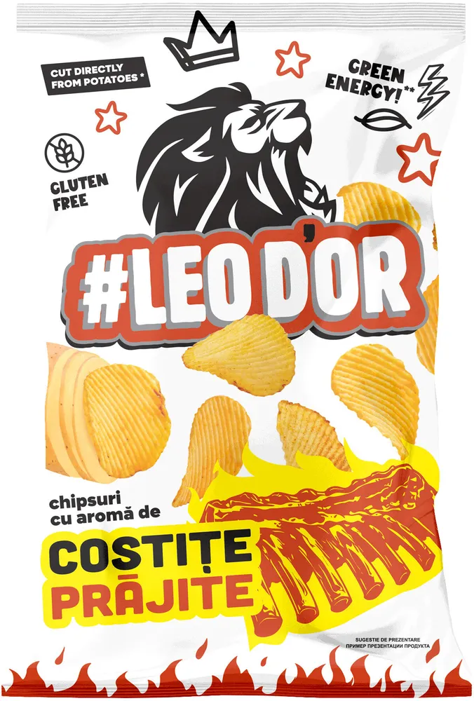 Leodor potato chips roasted ribs flavoured