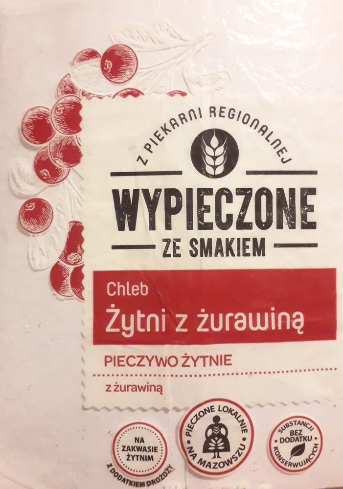 Chleb żytni z żurawiną