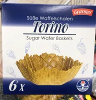 Süße waffelschalen