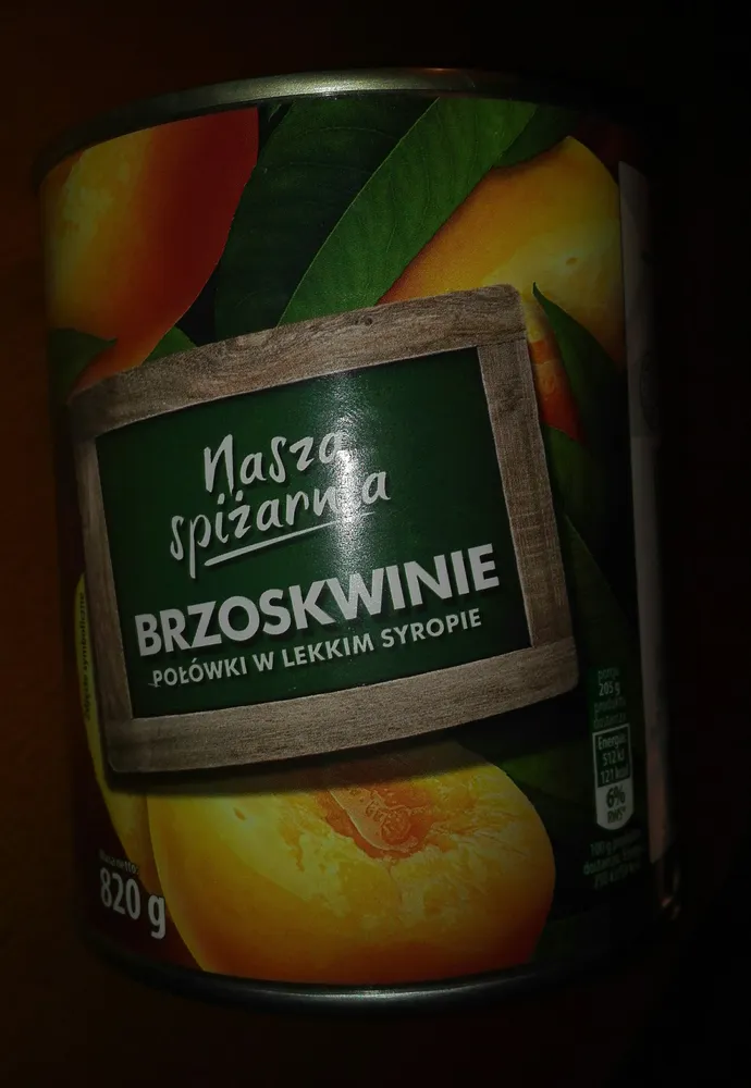 Brzoskwinie Połówki W Lekkim Syropie