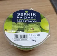 Sernik na zimno z galaretką o smaku agrestowym