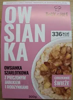 Owsianka szarlotkowa z pieczonym jabłkiem i rodzynkami