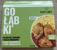 Gołąbki bez zawijania z mięsem drobiowym w sosie pomidorowym z puree ziemniaczanym