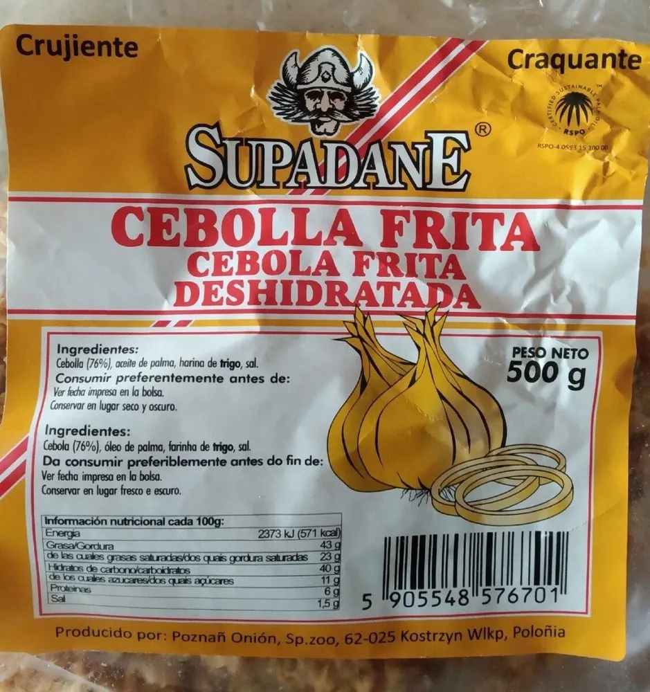 Cebolla frita deshidratada
